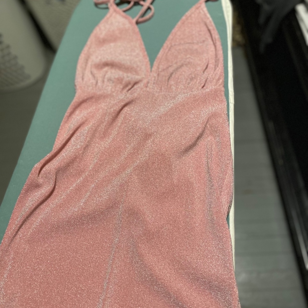 Pink evening dress